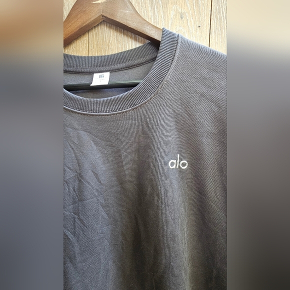 ALO NWOT Accolade Crew Neck Pullover In Anthracite Dark Grey Unisex XL 16-18 - Picture 4 of 6